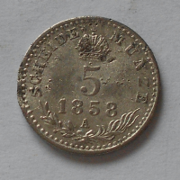 Rakousko 5 Krejcar 1858 A