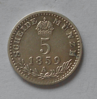 Rakousko 5 Krejcar 1859 A