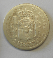 Španělsko 2 Peseta 1879
