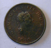 Velká Británie 1/2 Penny 1806