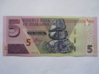 5 Dollars, 2019, Zimbabwe