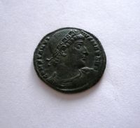 AE.Centenionalis, sedící Constantinopolis, Constantinus I., S:16191, Řím-císař