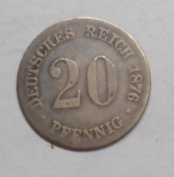 Německo 20 Pfenik 1876 E