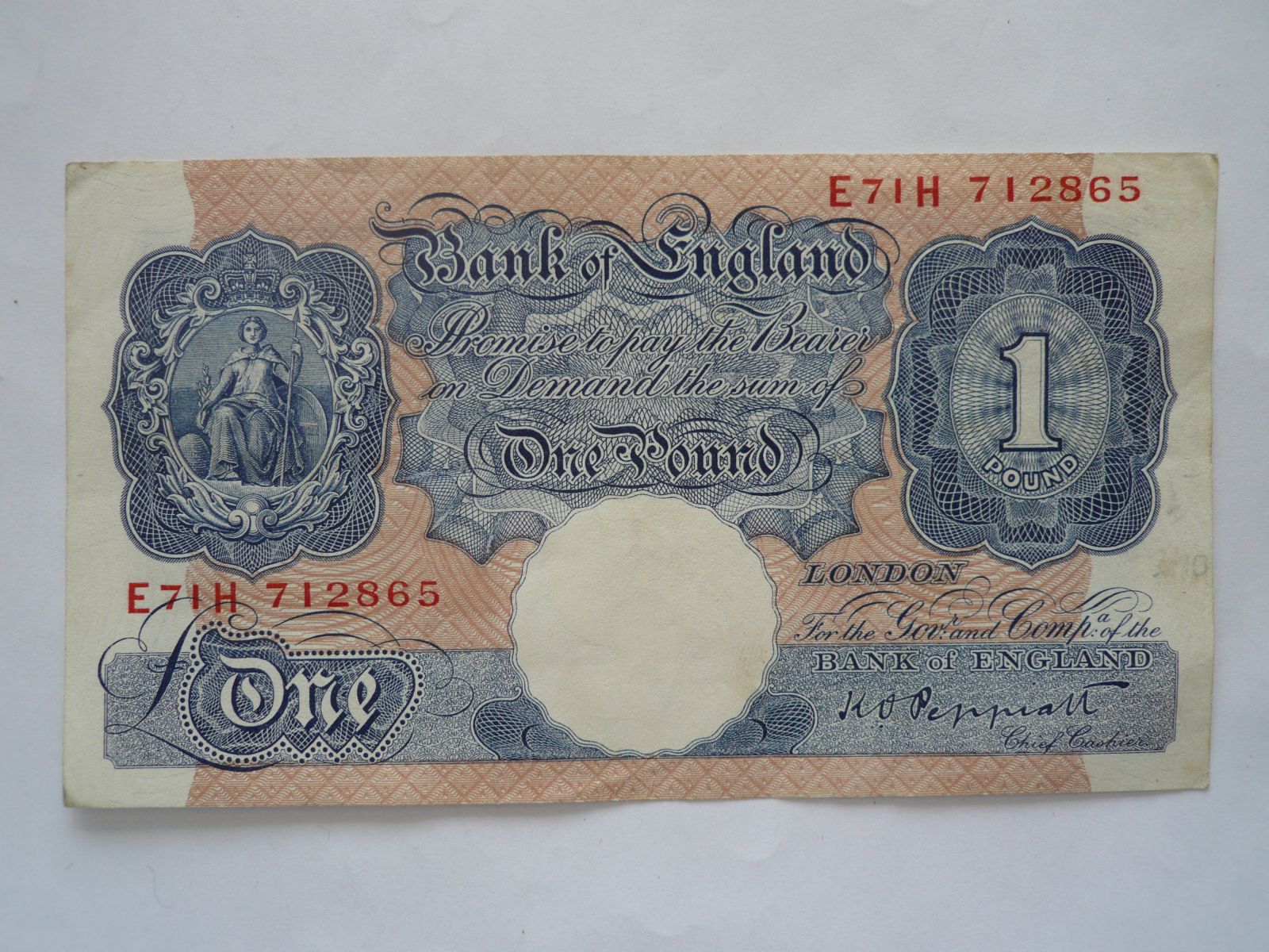 1 Pound, modrá, Velká Británie