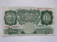 1 Pound, zelená, Velká Británie