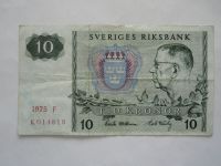 10 Kronar, 1975 F, Švédsko