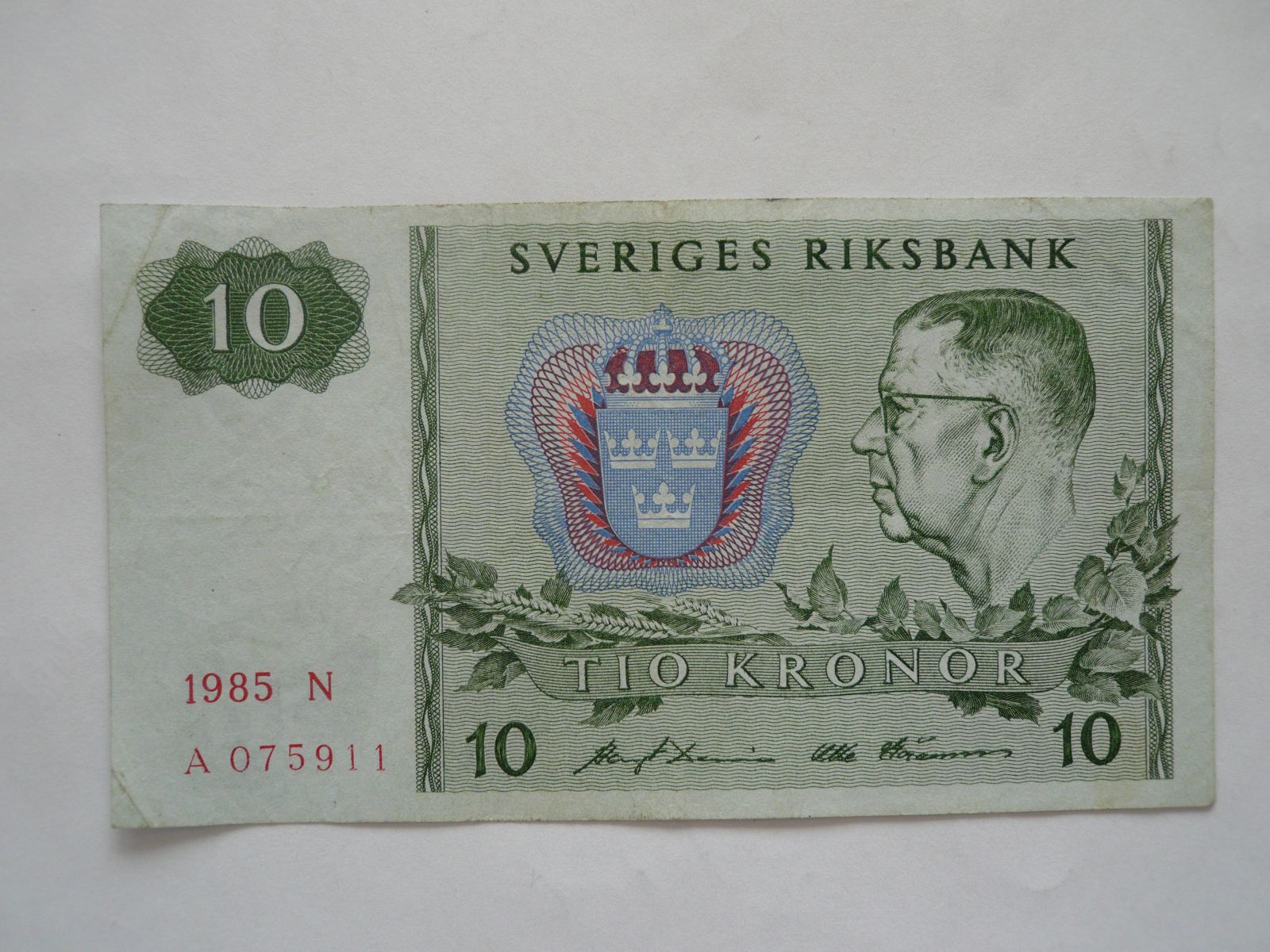 10 Kroner, 1985, Švédsko