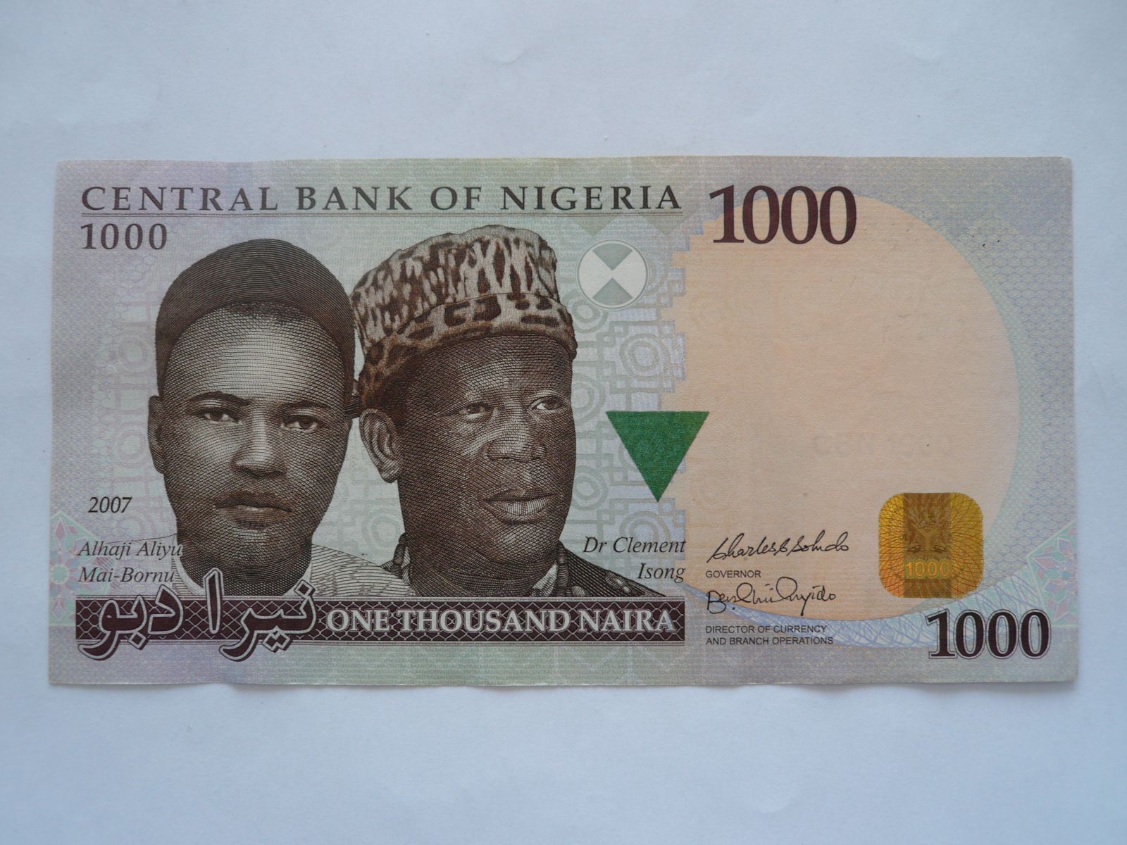 1000 Naira, 2007, Nigerie