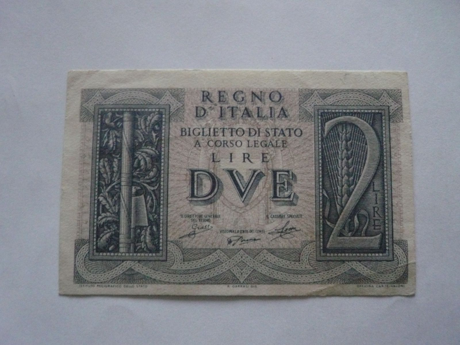 2 Lira, 1939, Itálie