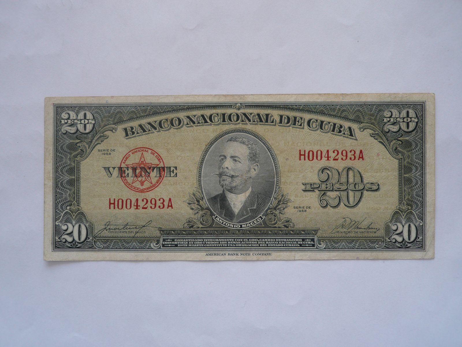 20 Pesos, 1958, Kuba