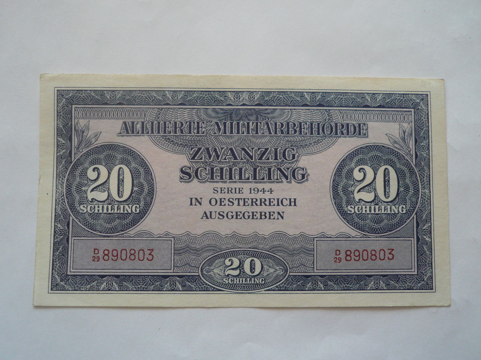 20 Schilling, 1944, Rakousko