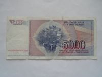 5000 Dinár, 1980, Jugoslávie
