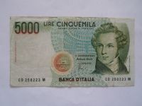 5000 Lir, T. Stonini, 1985, Itálie