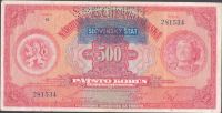 500Ks/1929-39, přetisk Slovenský Štát/, stav 3 perf. SPECIMEN, série G