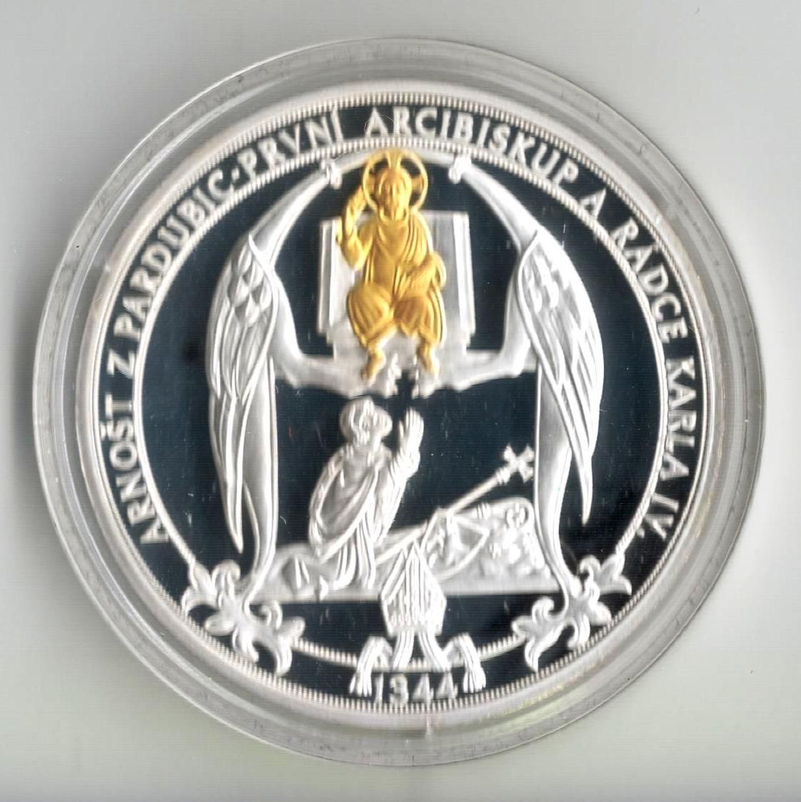 Ag medaile Ag999, korunovace Karla IV.římským králem, ČR
