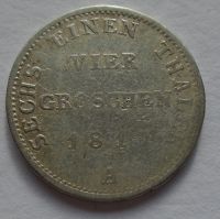 Prusko 1/6 Tolaru 1817 Frid. Wilh. III.