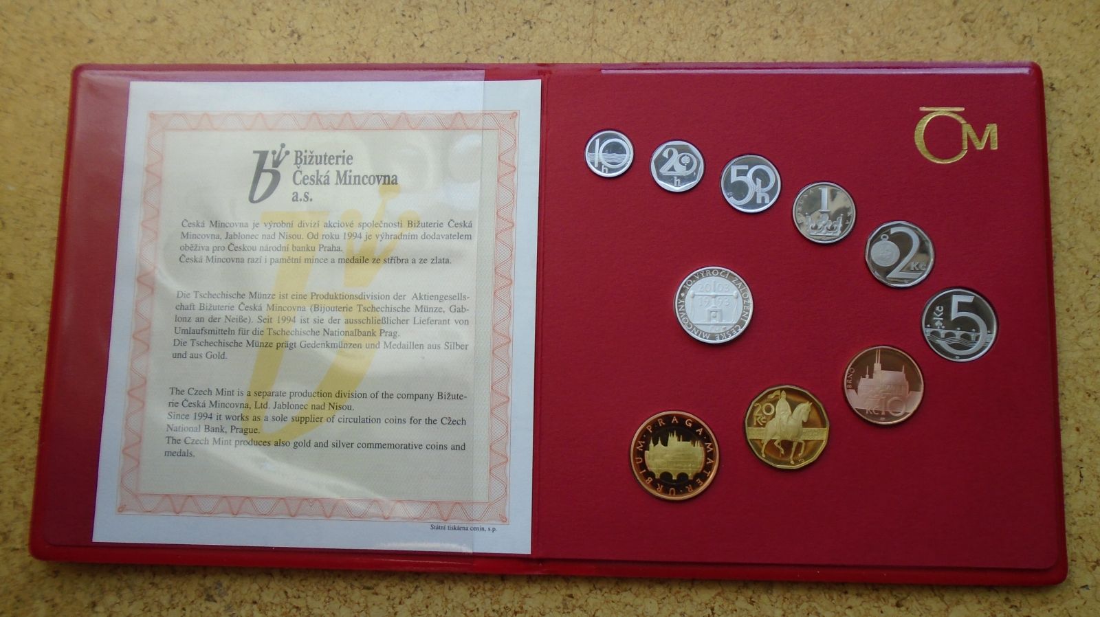 Ročníková sada mincí ČR (2004), stav PROOF