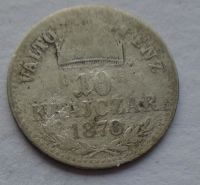Uhry 10 Krejcar 1870 KB
