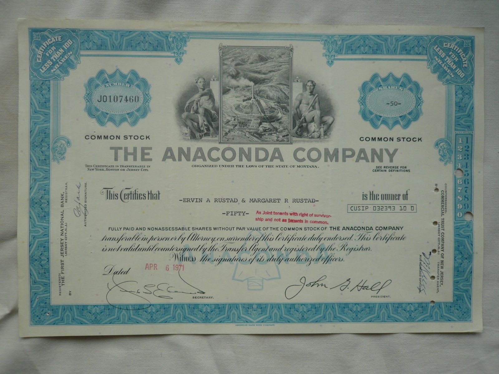 akcie ANACONDA COMPANY, USA