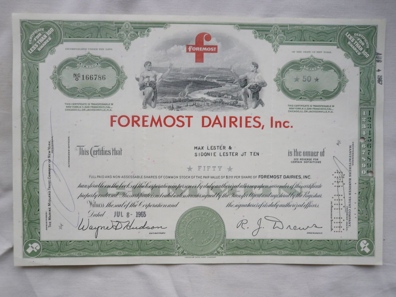 akcie FOREMOST DAIRIELS. Inc.USA