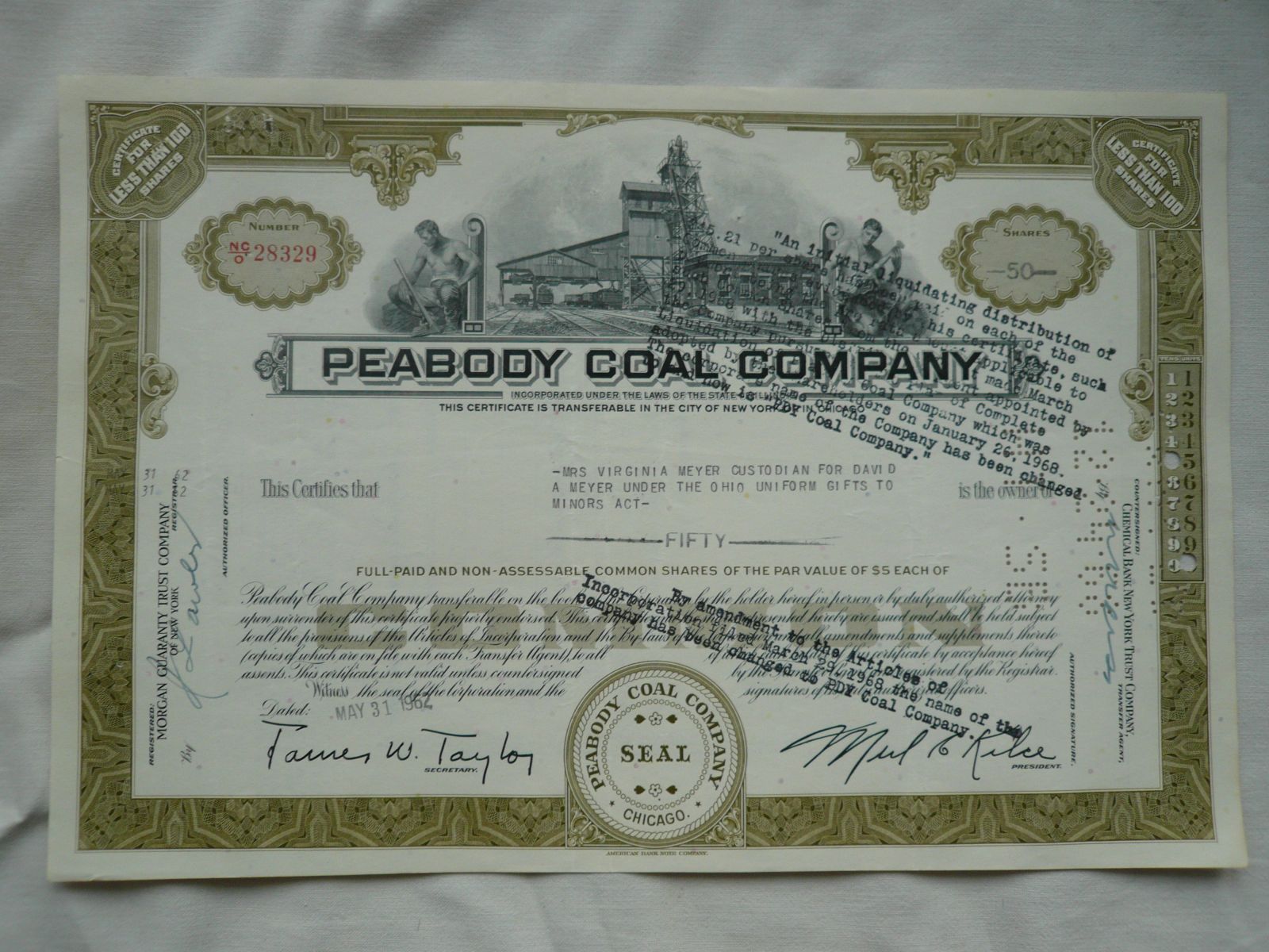 akcie PEABODY COAL COMPANY, USA
