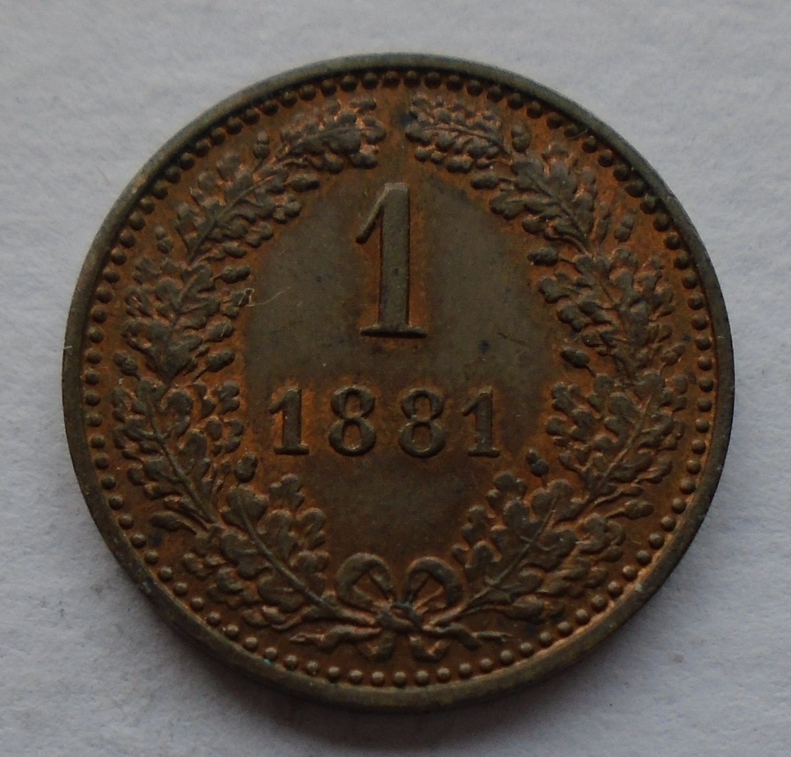 Rakousko 1 Krejcar 1881 STAV