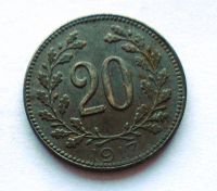 Rakousko 20 Haléř 1917